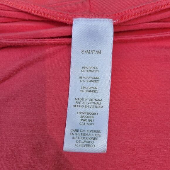 Avon Women's Coral Long Dolman Sleeve Boatneck Pullover Stretch Top Size S/M - Picture 10 of 12